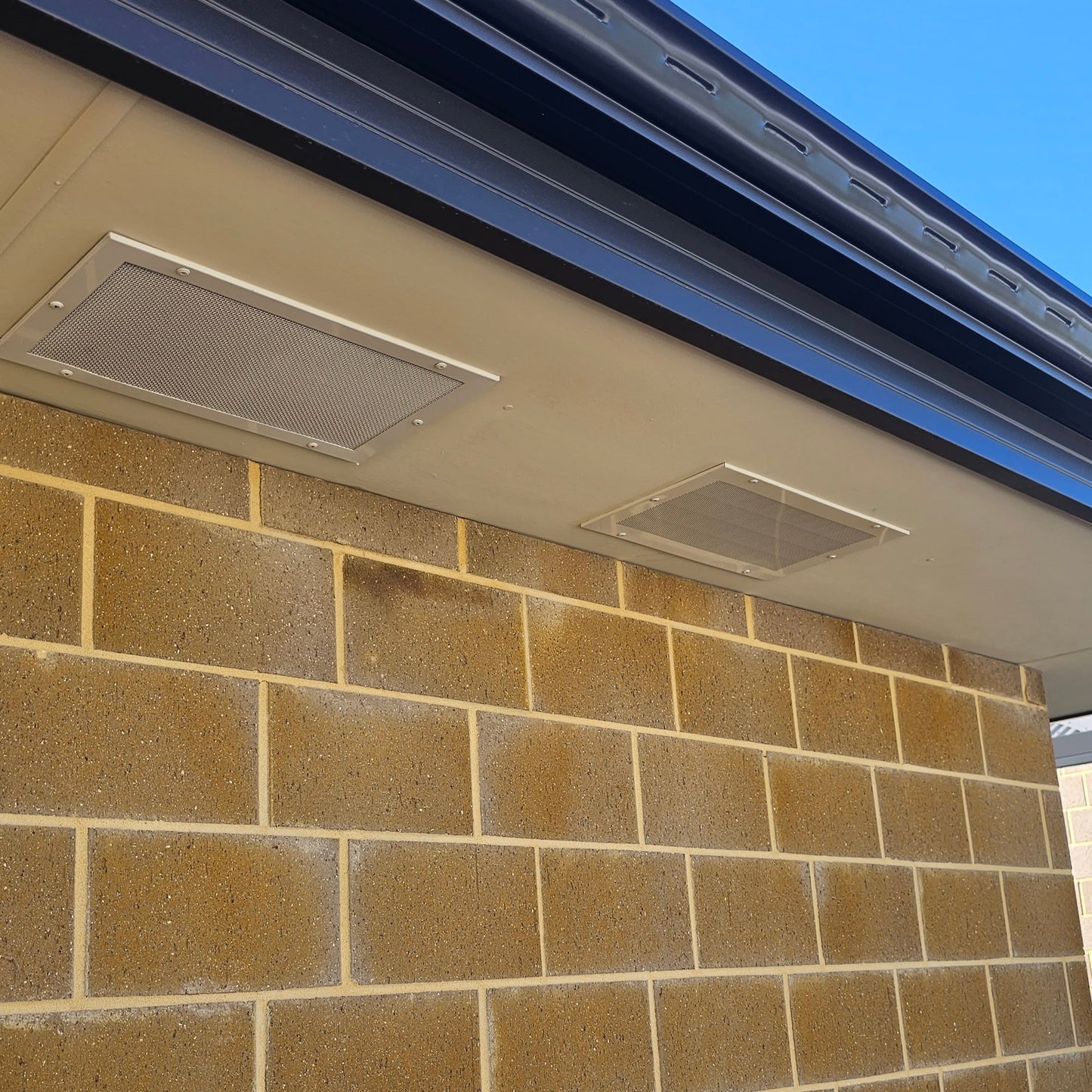 Hi-Flow Double Eaves Vent: connect two bathroom fans to one vent