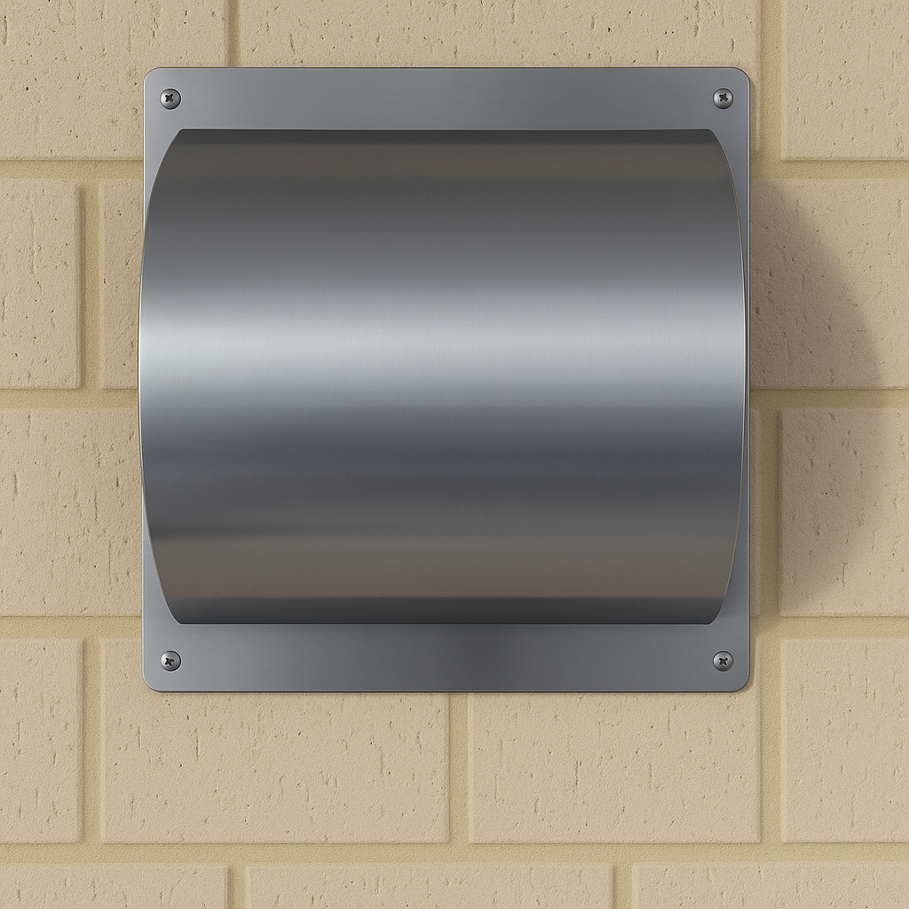WV-150SS: 150mm Stainless Steel Rangehood Wall Vent.