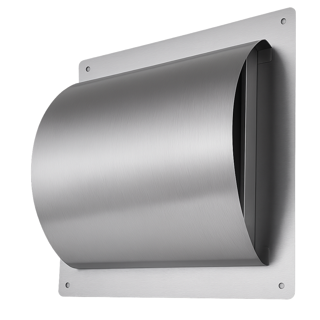 WV-150SS: 150mm Stainless Steel Rangehood Wall Vent.