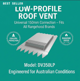 Hi flow low profile ranghood roof vents bushfire