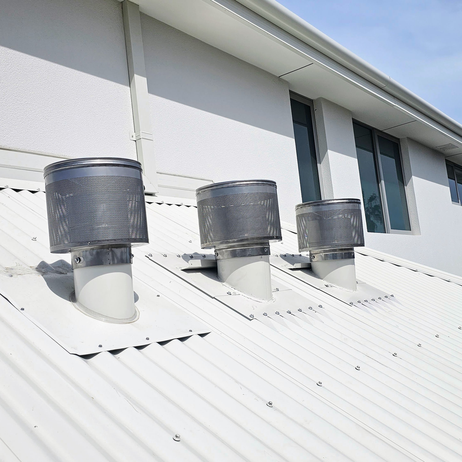 Universal Rangehood Roof Venting systems for Corrugated Metal Roofs