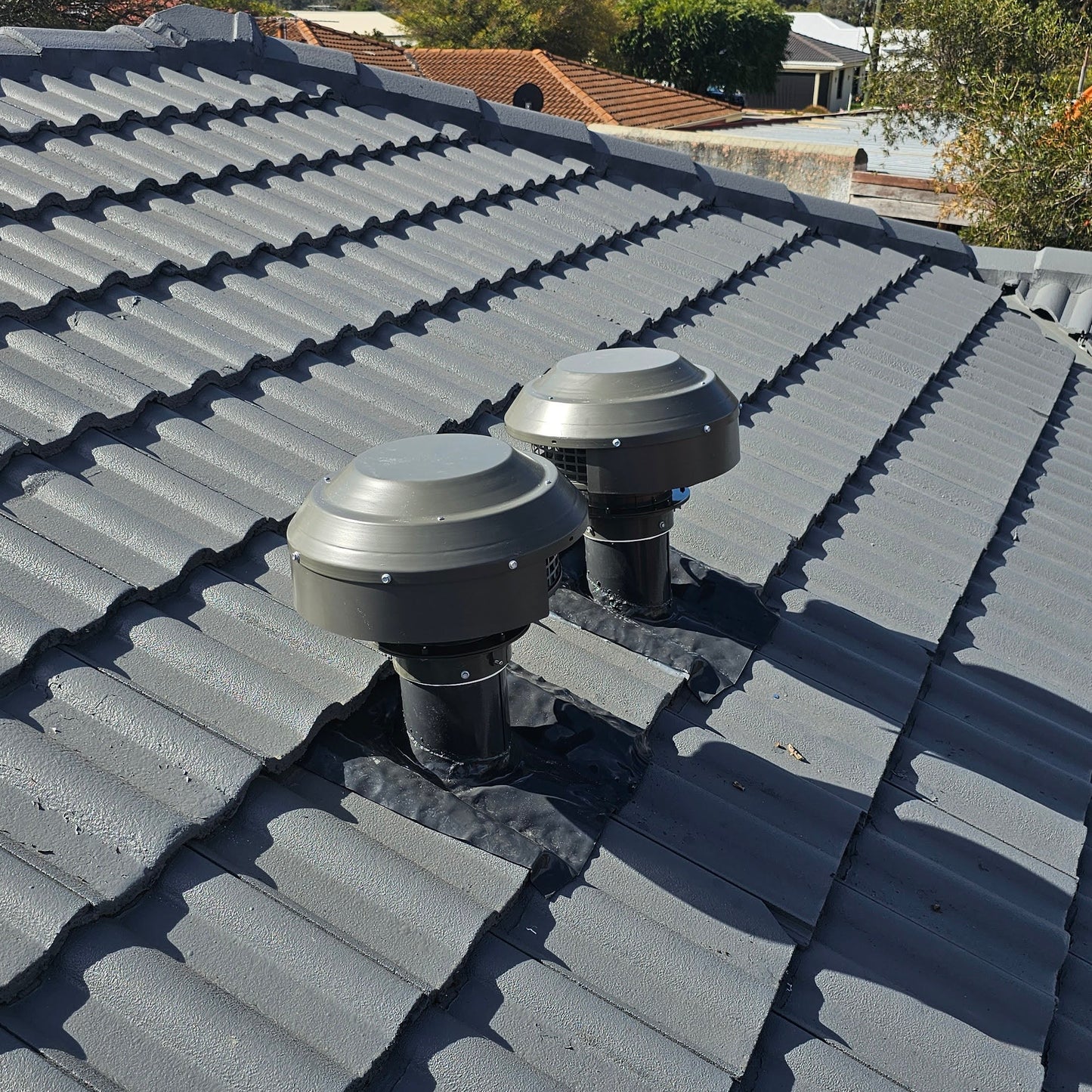 200mm Tiled roof flume External rangehood roof motors & Vents