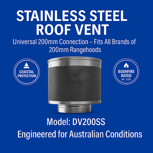 200mm Stainless steel rangehood roof vent