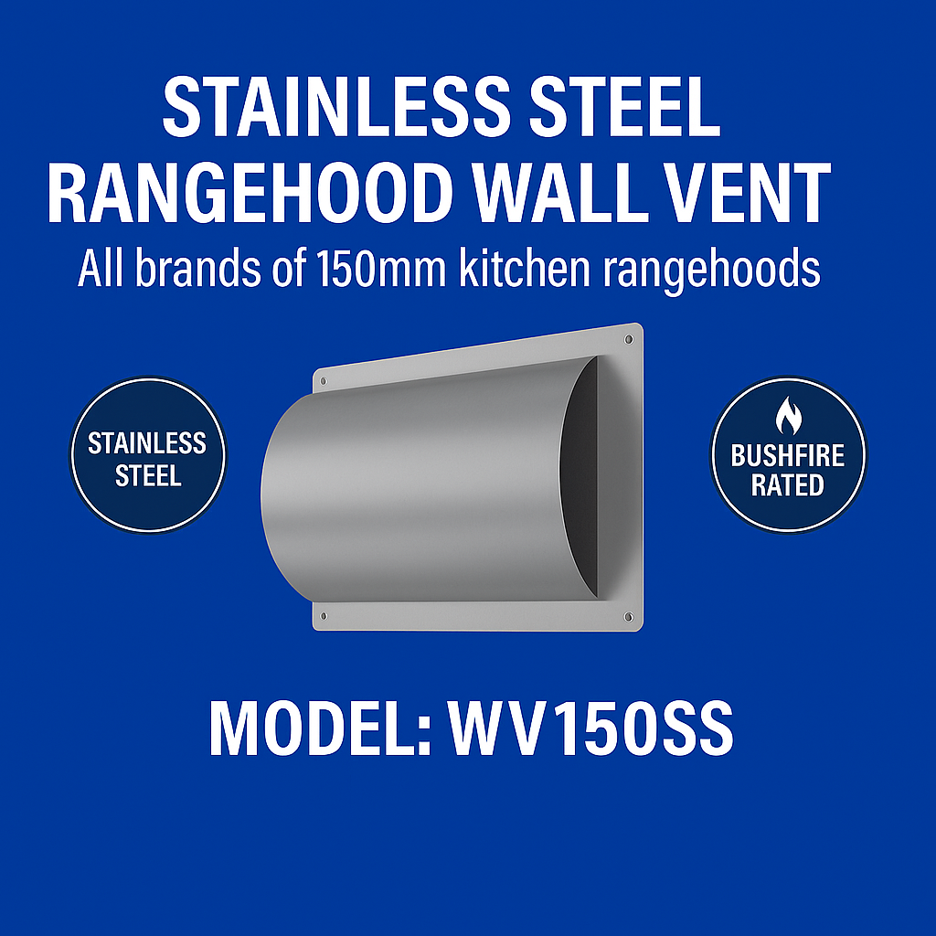 150mm mm Stainless steel rangehood wall vent 