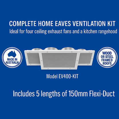 Rangehood Bathroom fan exhaust soffit eaves kit
