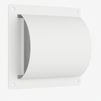 WV150CB：150mm Hi Flow Colour Bond Dover 白色抽油烟机壁式通风口。