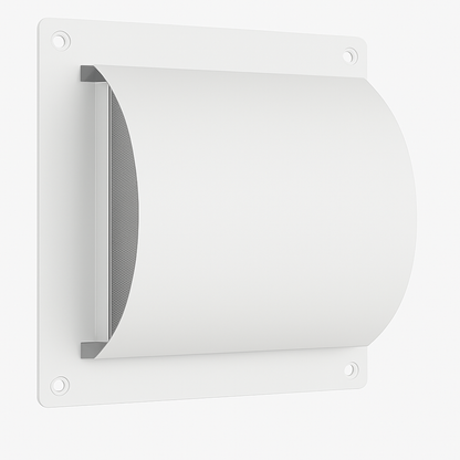 WV150CB: Campana extractora de pared con ventilación de color blanco Dover de 150 mm y alto flujo.