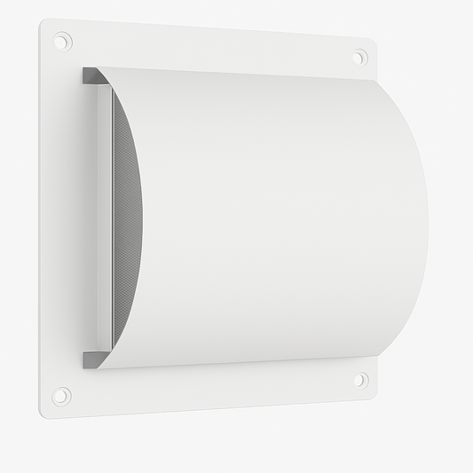 WV-150DW. White Hi Flow Rangehood Wall Vent