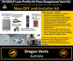 Rangehood roof vent kit: zincalume
