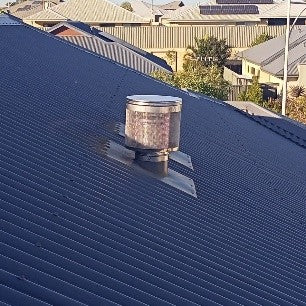 150mm Stainless Steel Rangehood roof vent.