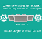 EV-Kit：全屋套件，1 个抽油烟机和 4 个天花板排气扇 - 经过丛林火灾地区认证。