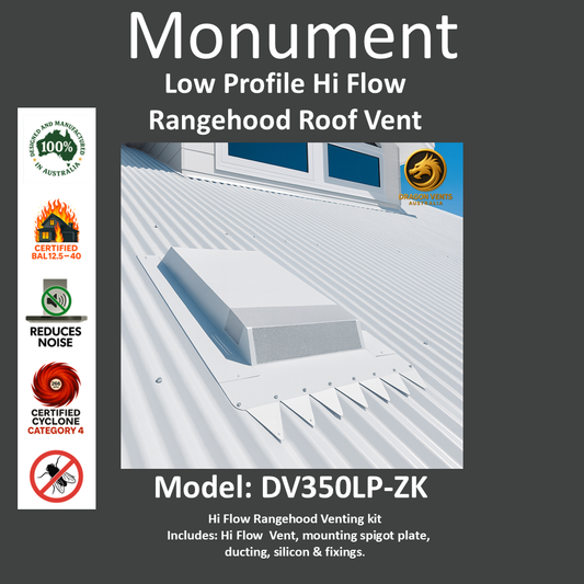 Rangehood roof venting Kit: Monument