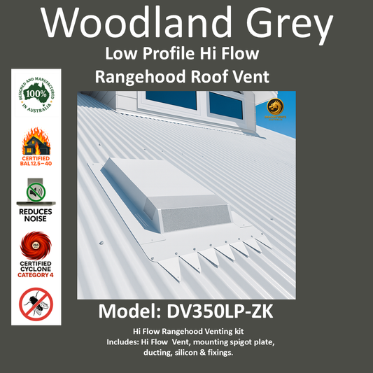 Rangehood roof venting Kit: Woodland Grey