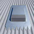 Low profile Colorbond roof vent for 150mm kitchen rangehood ducting.