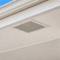 White Dragon Vents EV350PV passive eaves vent installed in a house eave for natural roof cavity ventilation.
