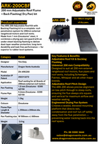 200mm Tin Roof Vent Dry Pan Flashing Kit.