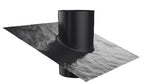 A charcoal custom lead flume designed for supporting external rangehood roof motors and vents.